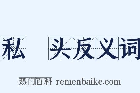 私鈚头反义词是什么意思的图片